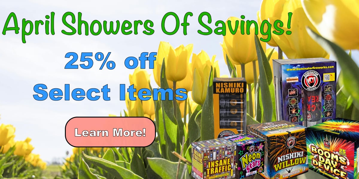 Grab 25 % off at Captain Boom Fireworks