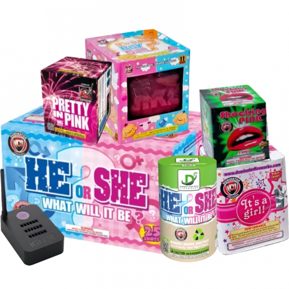 まとめ割有　REVEL Power Rose Booster Large Gender Reveal Show Pink | Captain Boom Fireworks