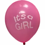 Gender Reveal - 12 Inch  Pink Balloons