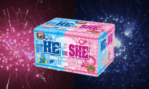 Everything you need for your gender reveal party is here! Pretty in Pink or Baby Boy Blue, we've got the fireworks surprise!  Have a daytime party planned?  No problem.  We have great smoke and parachute gender reveal items too!
