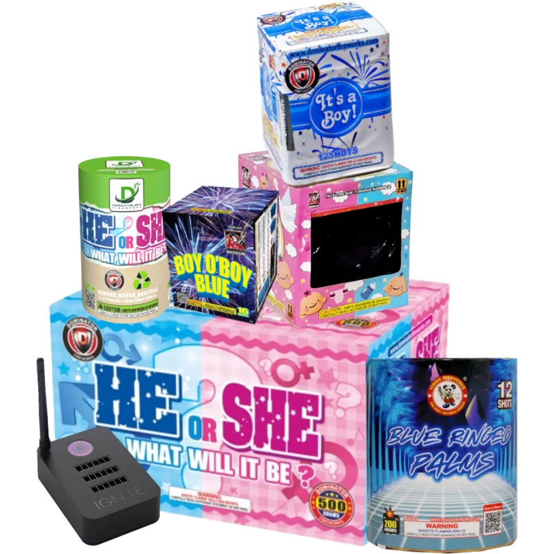 Large Gender Reveal Show Blue | Captain Boom Fireworks