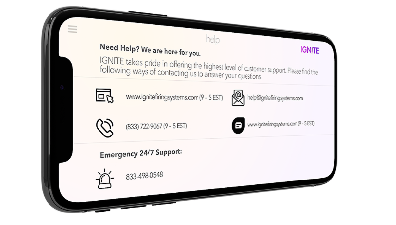 Image of IGNITE's Customer service links