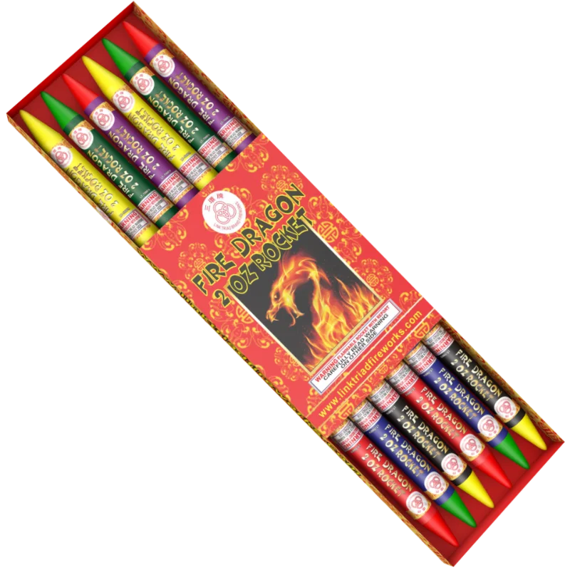 Fire Dragon 2 Ounce Rocket | Captain Boom Fireworks