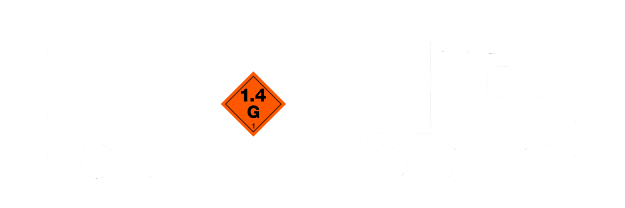 Common Carrier Semi Truck with Fireworks and 1.4G Placard