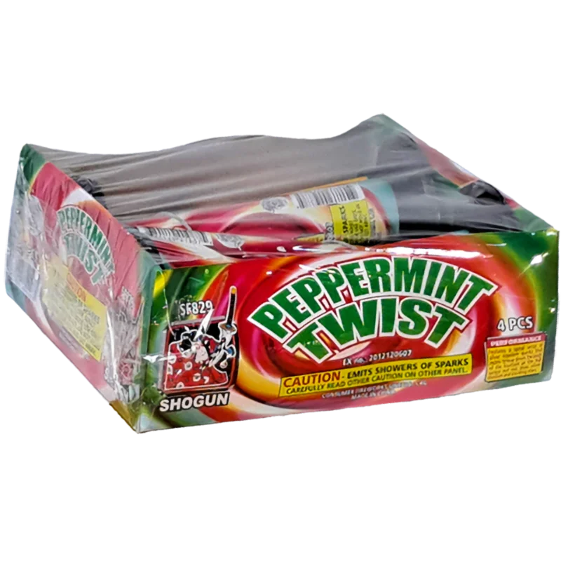 Captain Peppermint Peppermint Twist: Cool 4-Pack Fountain by Shogun | Captain Boom Fireworks