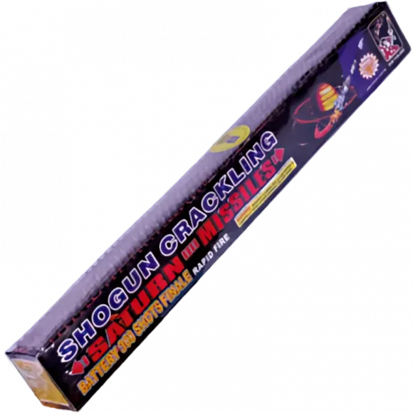 Crackling Saturn Missile Battery- Shogun | Captain Boom Fireworks