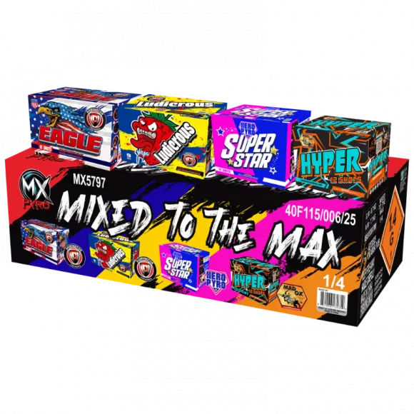 Mixed To The Max Case Assortment | Captain Boom Fireworks