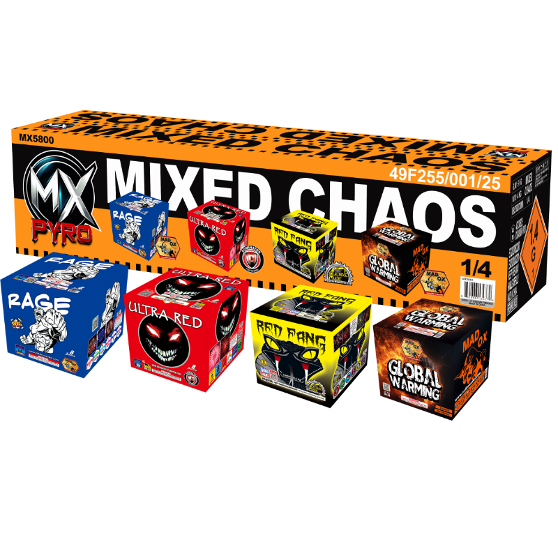 Mixed Chaos 500g Assortment by MX Pyro | Captain Boom Fireworks