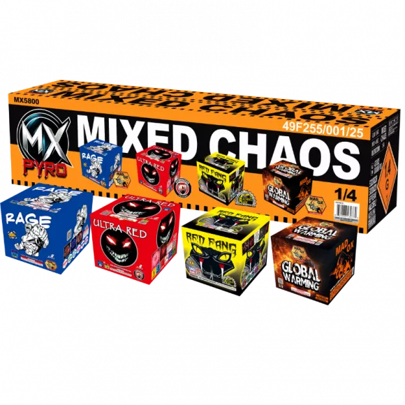 早いもの勝ち まとめ売り アソートBOX 大量 物販 SALE Mixed Chaos 500g Assortment by MX Pyro | Captain Boom Fireworks